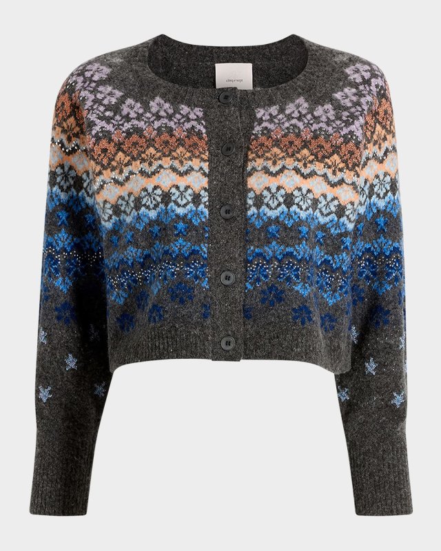 Millie Cropped Fairisle Cardigan